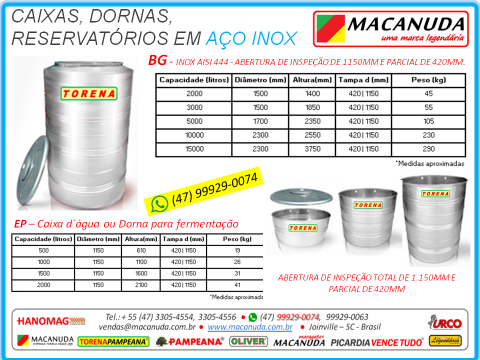 RESERVATÓRIO PARA SUCOS, QUALIDADE MACANUDA